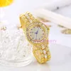 Luxusmenschen Beobachten Sie Frauen Mode Diamond Round Dial Womens Watch Personalisierte vielseitige Quarz