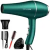 220V hårtork professionell 1200W Gear Strong Power Blow Wrather Brush för frisör Barber Salong Tools Hair Dryer Fan 240313