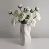 Vases BHM Nordic Light Luxe Twisted Flower Vase Céramique Intérieur Vitré Hydroponique Creative Home Salon