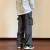 Commercial pants mens street clothing hip-hop pants elastic waist harem ankle length Trousers black Harajuku casual pocket womens pants 240325