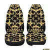 Car Seat Covers Ers Golden Baroque Pattern Accessories Soft Non-Slip Washable Interesting Anti-Dirt Front Back Er Set For Truck Drop D Otpmj