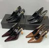 Buty designerskie moda lee ozdobione pompki luksusowe patent na wydmy pompki złoża złota platowane regulowane opyumowe paski do butów butów rozmiar 35-41
