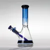Glass Bong Thick Pyrex Beaker Bong Water Bongs Recycler Heady Dab Rigs Shisha Hookahs for Smoking 10 inches wholesale