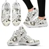 Casual Schuhe Instantarts Vintage Spera Druck Schnürung Sneaker für Frauen Modelle Wanderung flacher Schuh atmungsaktives Netzschuhe