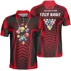 Camisas de Equipo de Billar Divertidas 3D Persalizadas Para Hombres, Polo de Billar Persalizado, Polo Corto Manga Corta C solapa x2kg#