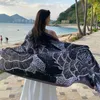 Sarongs New 46 color womens beach scarf Bohemian flower summer headscarf shawl and wrap female founder Echarpe designer Pashmina Bandana 24325