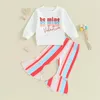 Clothing Sets Baby Boy Outfits Letter Print Long Sleeve Sweatshirt Elastic Pants Set For Infant Girl Valentines Day Clothes