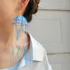 Boucles d'oreilles pendantes en silicone méduse goutte légère unique