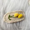 Accessoires pour cheveux, pince à Crochet faite à la main pour enfants, épingle à cheveux en forme de fleur de dessin animé, pour femmes et filles, couvre-chef en tricot, Barrettes pour enfants