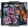 Grills Draagbare opvouwbare BBQ-grillkachel Campingmoon Roestvrij campingbarbecuekachel 31x22cm BBQ-accessoires Gereedschap