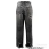 Designer High Version B Familie 23SS HerbstWinter lässig und vielseitig Instagram gewaschene und abgenutzte Distressed Maschinenreparaturhosen Jeans für Männer und Frauen DCGE