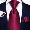 Neckband Neckbanden Hi-Tie Paisley Wine Red 100% Silk Mens slipsar 8,5 cm Band för män Formella affärslyxbröllopslyckor Kvalitet Gravatas Y240325