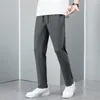 Pantaloni da uomo Pantaloni sportivi tinta unita Sciolti Coulisse dritta Nono con tasche elastiche in vita Lunghezza caviglia traspirante per tutti i giorni