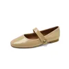 Casual Schoenen Koe Splitleer Olijfgroen Ronde Gesloten Teen Lolita Meisjes Grote Maat 33-43 Ballet Flats Ballerina Mary Janes Dames