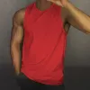 Mens Tank Tops Solid Color Vest O-Neck ärmlös Löst fit Elastic Elegant Singlet Clothes Summer Streetwear Sports Stretch Drop Deli Ottxd