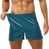 Mannen Slaap Bodems Sexy Pyjama Shorts Zachte Zijdeachtige Losse Boxers Shorts Ondergoed Mannen Thuis Lounge Pijl Slipje Mannen Nachtkleding c6ar #