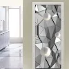 Klistermärken 3D Geometry Circle Ball DIY Selfadhesive Door Sticker PVC Waterproof Mural Wall Decals Study vardagsrum sovrum Dörr tapet