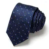 Bow Ties 2024 Design Mix Colors Nice Handmade High Grade Wholesale 7.5 Cm Classic Silk Tie Suit Accessories Gray Men Fit Business