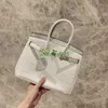 Bk Crocodile Bags Trusted Luxury Handbag Platinum Bag Crocodile Pattern Leather New Retro Fashion Female Sakura Pollen Portable Bag Lock Bag have logo HB1E