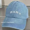 2024 Ball capss Mius denim baseball kvinnor hiphop brev för damer män utomhus sommar visir höst casual snapback sun hatt gorras