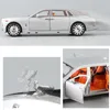 Diecast diecasts 1/18 rullar Royce Phantom Alloy Car Metal Model Toy Vehicles Light Kids Sound Collection 230308 Gift Si JTQJB