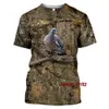 2023 Camoue hunting animals wild boar 3D T-shirt summer leisure men's T-shirt fi street pullover short sleeve jacket g9qN#