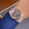 Relógio masculino mecânico automático cal 2823 marrom numeral romano 228235 40mm cristal de safira à prova d' água 50m pulseira de relógio ajustável230f