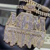 Biżuteria Foxi OEM Sier 14K 10K Hiphop Numer list Mężczyznę Mężczyznę Out Custom VVS Moissanite Wiselant