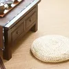 Travesseiro tecido à mão tapete de assento de yoga adoração redonda palha tecelagem almofadas de sofá cadeira de meditação