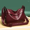 Axelväskor lyxiga handväskor kvinnor designer mjuk läder för crossbody messenger väska damer vintage