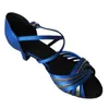 Dance Shoes Elisha Shoe Women's Customized Heel Salsa Latin Open Toe Ballroom Party Wedding Royal Blue Dancing Sandal