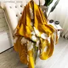 Bandanas Durag Bandanas Durag 18090cm Fashion Silk Autumn Winter Lady Bandanna Foulard Scarf Women Sunscreen Luxury Shawl Headscarf Hijab Affong Wrap Beach Y2403