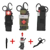 Survival Tactical Cat First Aid Kit Medical Tourniquet Scissors Molle Storage Trauma Bracket Set Military Survival Tool Accessories Gear