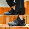 Freizeitschuhe für Herren, zum Joggen, leicht, gepolstert, weich, mit Rückprall, atmungsaktiv, modisch, für Senioren, zum Laufen, Schnüren, Mesh, Fitnessstudio