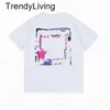 Nouveaux hommes T-shirts mode Luxurys Offes vêtements hommes t-shirts femmes lâche décontracté rue Graffiti chemise sweat-shirt blanc