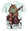 Japonais Samurai 3D Imprimer T-shirts pour hommes Fi O-cou à manches courtes T-shirt pour hommes Harajuku Hip Hop Streetwear Ninja Tees Tops B4eI #