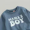 Kledingsets Peuterjongenskleding Mama Baby Sweatshirt met lange mouwen en ronde hals Casual broek Lente herfstoutfit