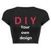 Camisetas para mujer, blusa a la moda para mujer, Nieuwe Uw Eigen Ontwerp Logo/Foto personalizada DIY, camisetas Y2k, ropa Kawaii en 15 colores