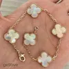 Van Jewelry Vanclef Four Leaf Clover Bracelets Cleef Luksusowa luksusowa bransoletka bransoletka dla mężczyzn projektantka dla kobiet bransoletka projektant biżuterii Bransoletka męska