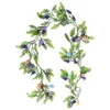 Decoratieve Bloemen 200 cm Paasei Wijnstok Met Licht Gesimuleerde Nep Plant Hangende Plastic Kunstmatige Tuin Thuis El Garland Party L4w1