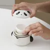 Teaware set Panda Travel Tea Set Outdoor Portable Teapot Cup Cartoon Pot and Cute Chinese 1 3 Cups