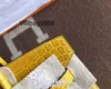 Женская сумка BK L Bag Touch 25 см Янтарно-желтый Того из воловьей кожи с глянцевым лицом Двухточечная крокодиловая кожа с золотой пряжкой