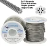 Super power 70LB368LB fishing steel wire line 7x7 strands Trace Coating Wire Leader Jigging Lead Fish Line 240313