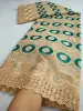 Кисти новая африканская хлопчатобумажная ткань 2,5 ярда нигерийская швейцарская вуаль кружевная ткань в Швейцарии платья для женщин 2023 свадебная вечеринка Ty3224