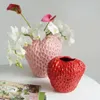 Strawberry Vase Ceramic Vase Flower Pot Artificial Fruit Floral Arrangement Accessories Terrarium Home Decoration Accessories 240311