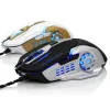 Souris Gaming Mouse Computer Wired Glow Macro Définition Souris professionnelle 6 boutons 3200DPI USB Optique pour ordinateur portable de bureau