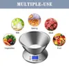 Household Scales Digital Kitchen Scale High Accuracy Multifunction Food Scale with Removable Bowl 2.15l Liquid Volume Room Temperature 11lb/5kg 240322