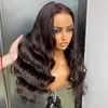 Malaysisk peruansk indisk brasiliansk naturlig svart kroppsvåg 13x4 brun spets frontal peruk 20 tum 100% rå jungfru remy mänskligt hår