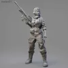 Anime Manga OceanCosmos miniaturas Menina original em uniforme militar Tema militar dos EUA Sexy soldado Resina sem pintura Kit de modelo figura GK yq240325