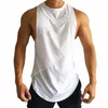 Nowe kulturystyki sportowe topy z czołgami Męskie siłownia Fitn Trening Shirt Męski Stringle Singlets Summer Casual Loose Undershirt x3i1#